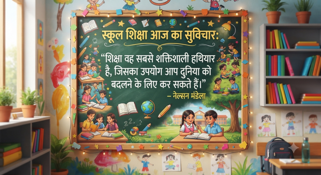स्कूल शिक्षा आज का सुविचार