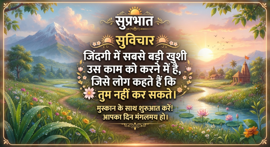 latest सुप्रभात सुविचार | खूबसूरत विचार 2026 latest सुप्रभात सुविचार