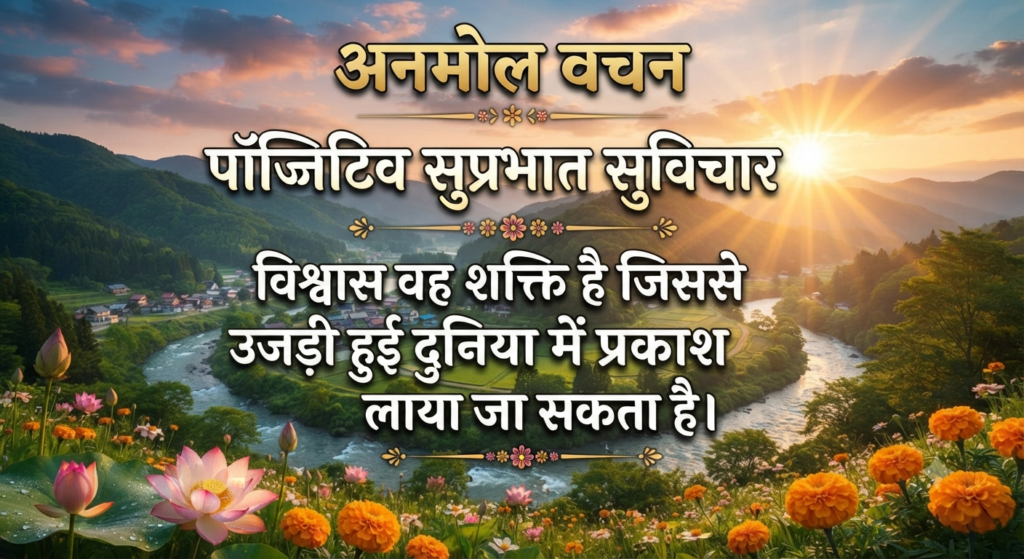 अनमोल वचन पॉजिटिव सुप्रभात सुविचार