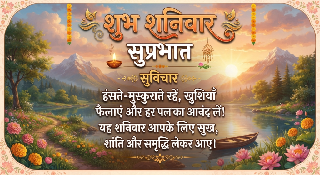 शुभ शनिवार सुप्रभात सुविचार