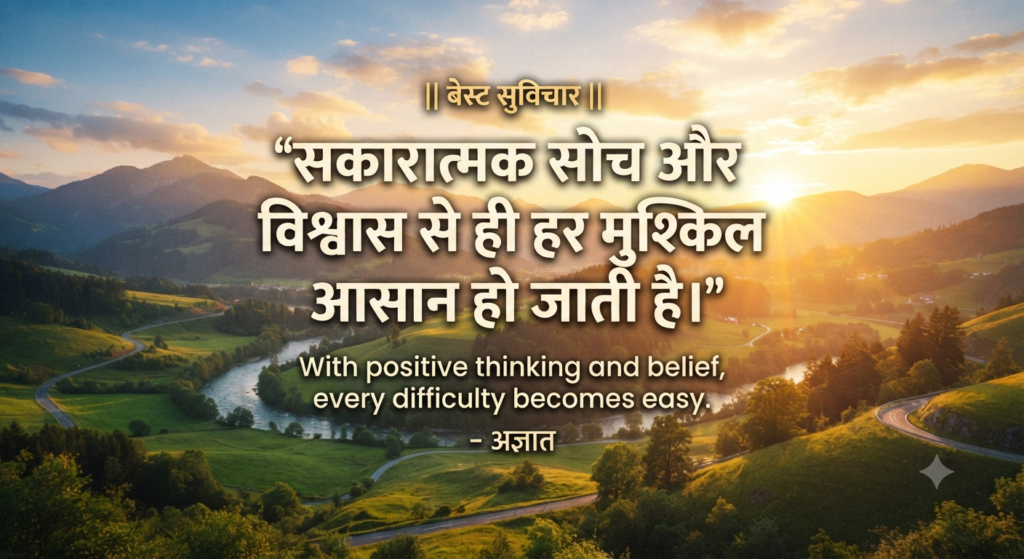 positive बेस्ट सुविचार