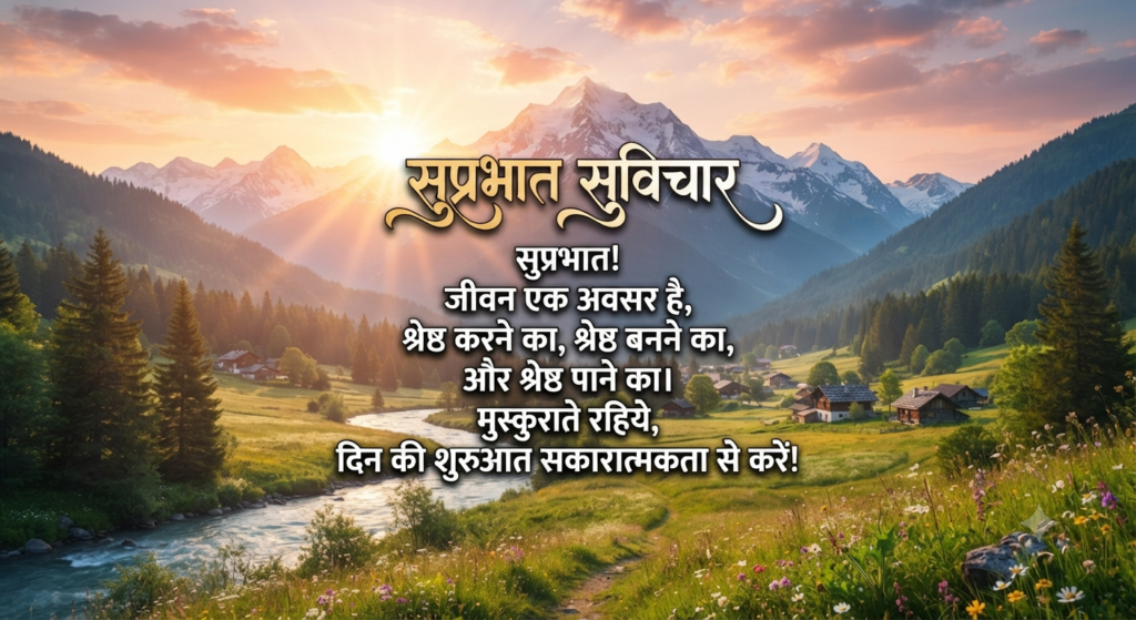 सुप्रभात सुविचार | 100+ अद्भुत विचार 2026 सुप्रभात सुविचार