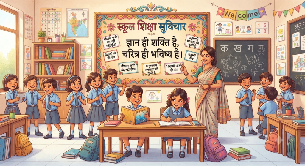 स्कूल शिक्षा सुविचार | 120+ प्रेरणादायक विचार 2026 स्कूल शिक्षा सुविचार