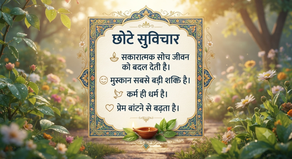 छोटे सुविचार | 100+ सुंदर विचार 2026 छोटे सुविचार