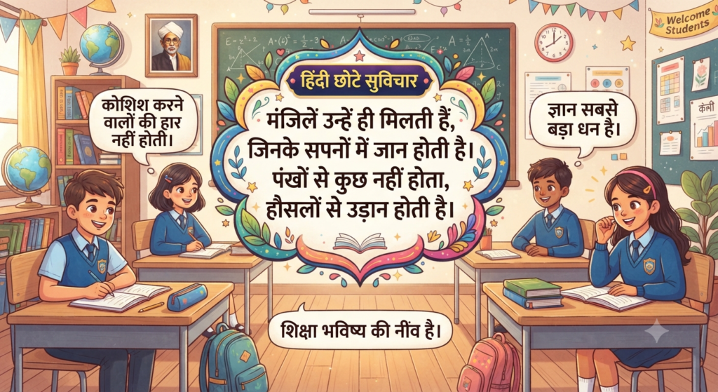 हिंदी छोटे सुविचार for students