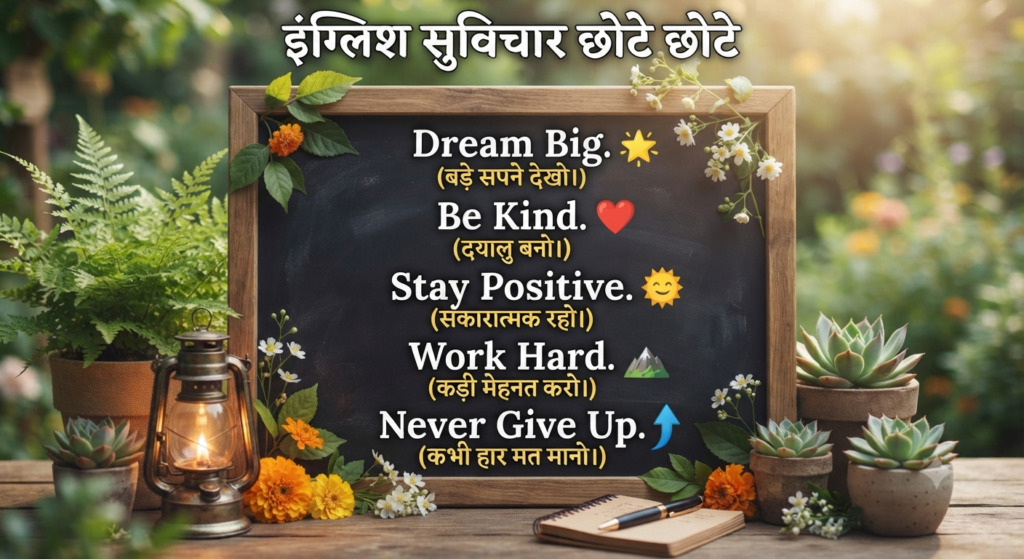 इंग्लिश सुविचार छोटे छोटे | Best Quotes 2026 इंग्लिश सुविचार छोटे छोटे