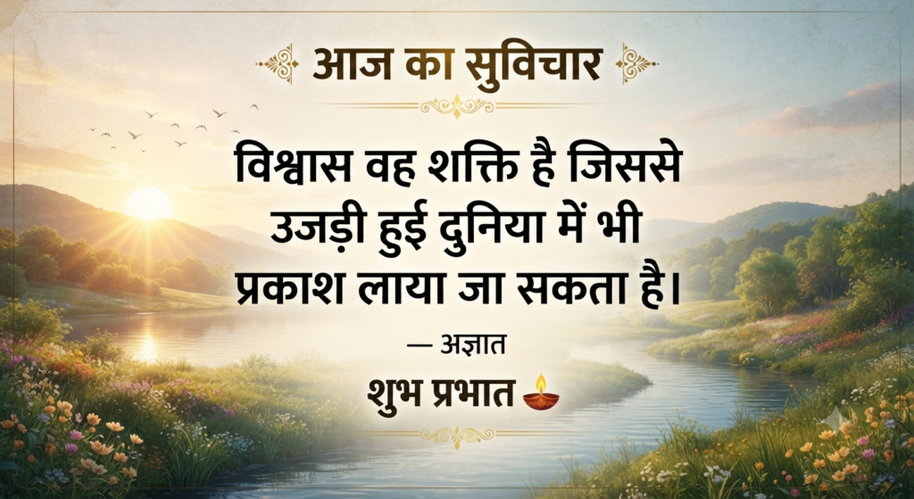 आज का सुविचार | 105+ सुंदर और प्रेरणादायक विचार 2026 आज का सुविचार