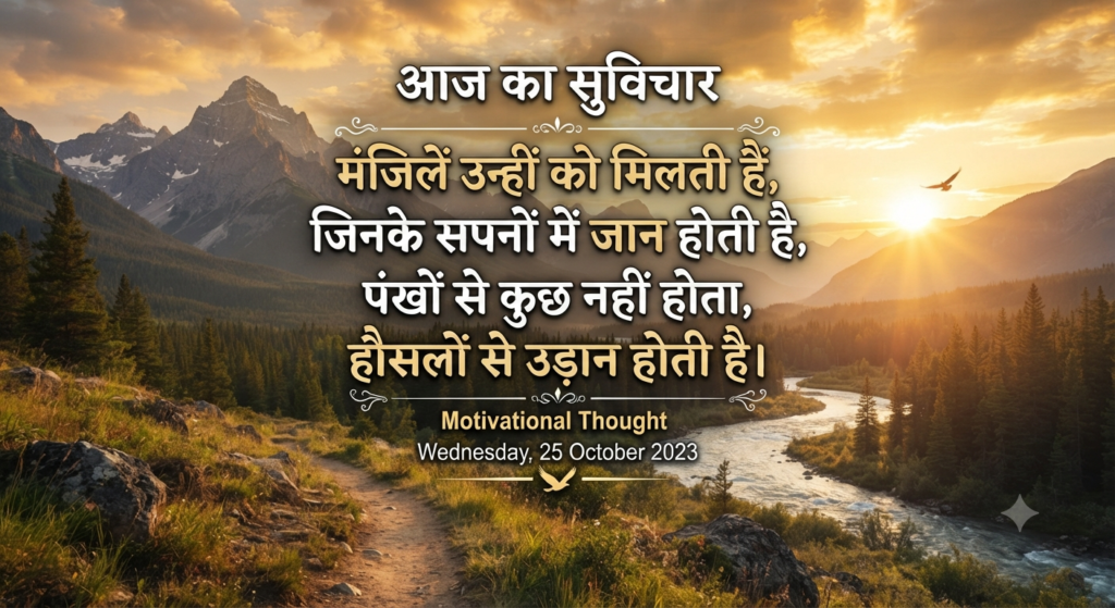 आज का सुविचार motivational | 100+ बेहतरीन प्रेरणादायक विचार 2026 आज का सुविचार motivational